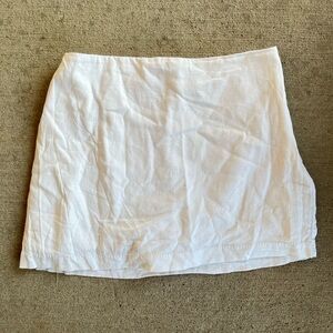 Abercrombie and Fitch white linen blend mini skirt